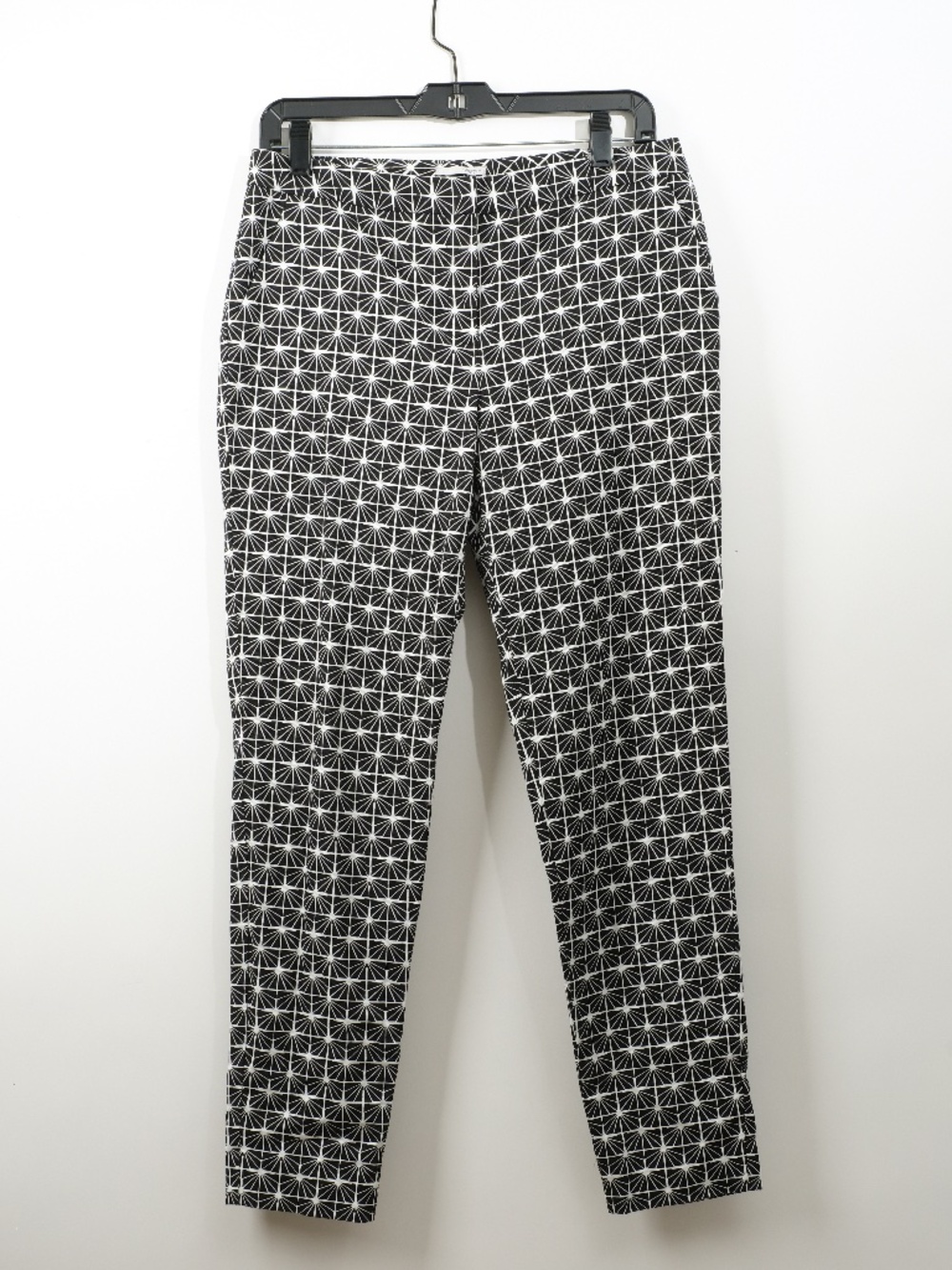 Halogen Taylor Fit Geometric Black and White Pants